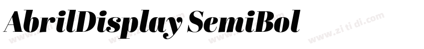 AbrilDisplay SemiBol字体转换